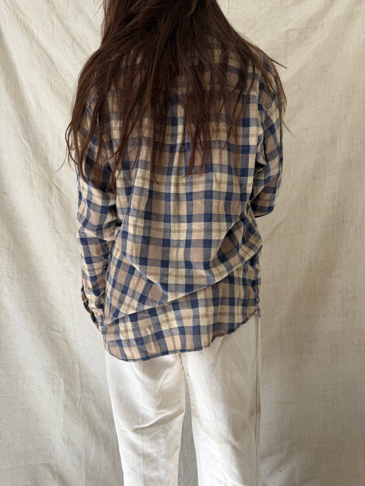 Super Thin Tan + Blue Flannel