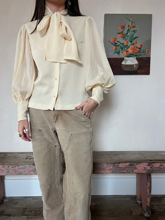 Cream Chiffon Blouse