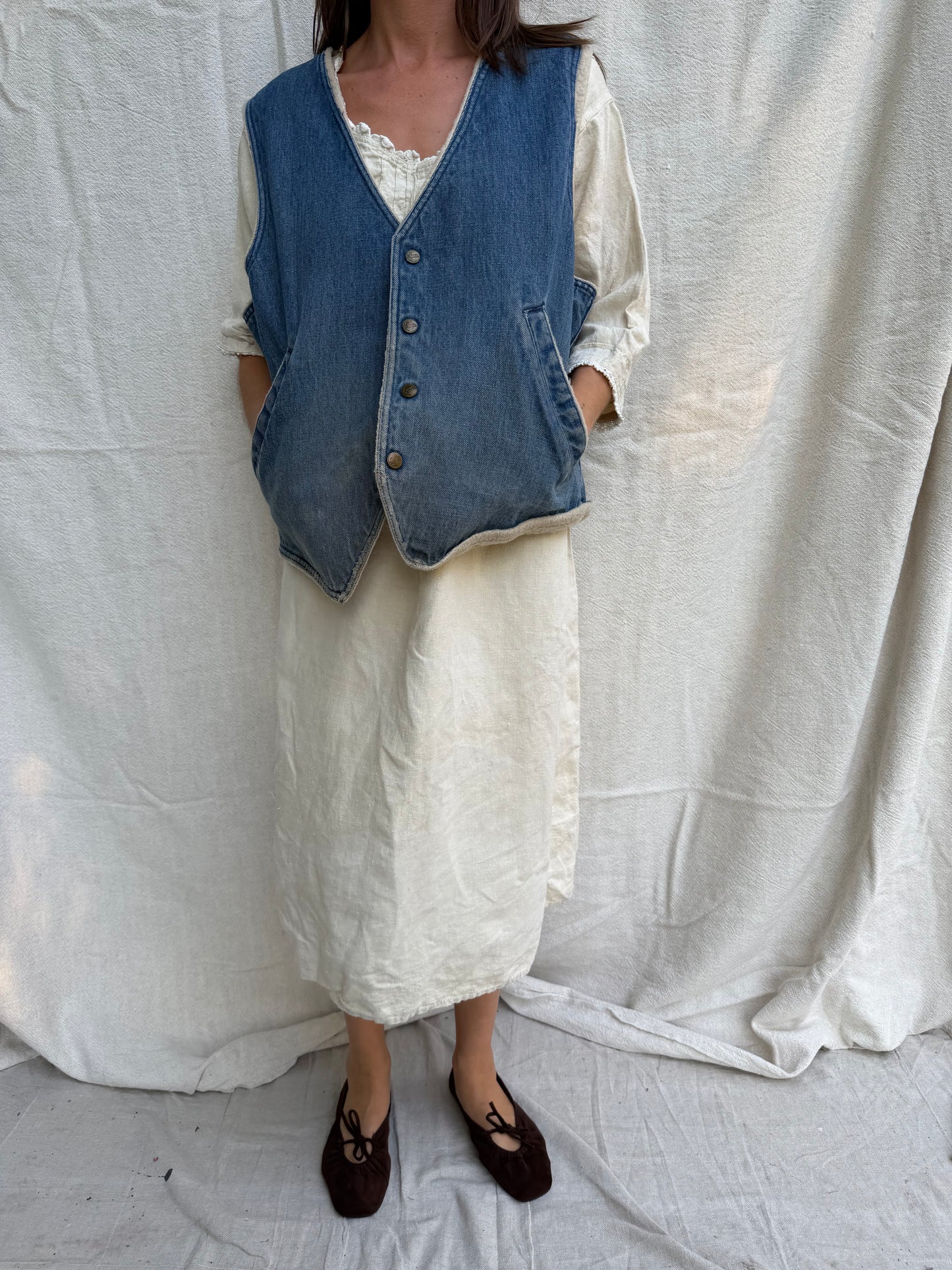 Oshkosh Bigosh Faux shearling Denim Vest