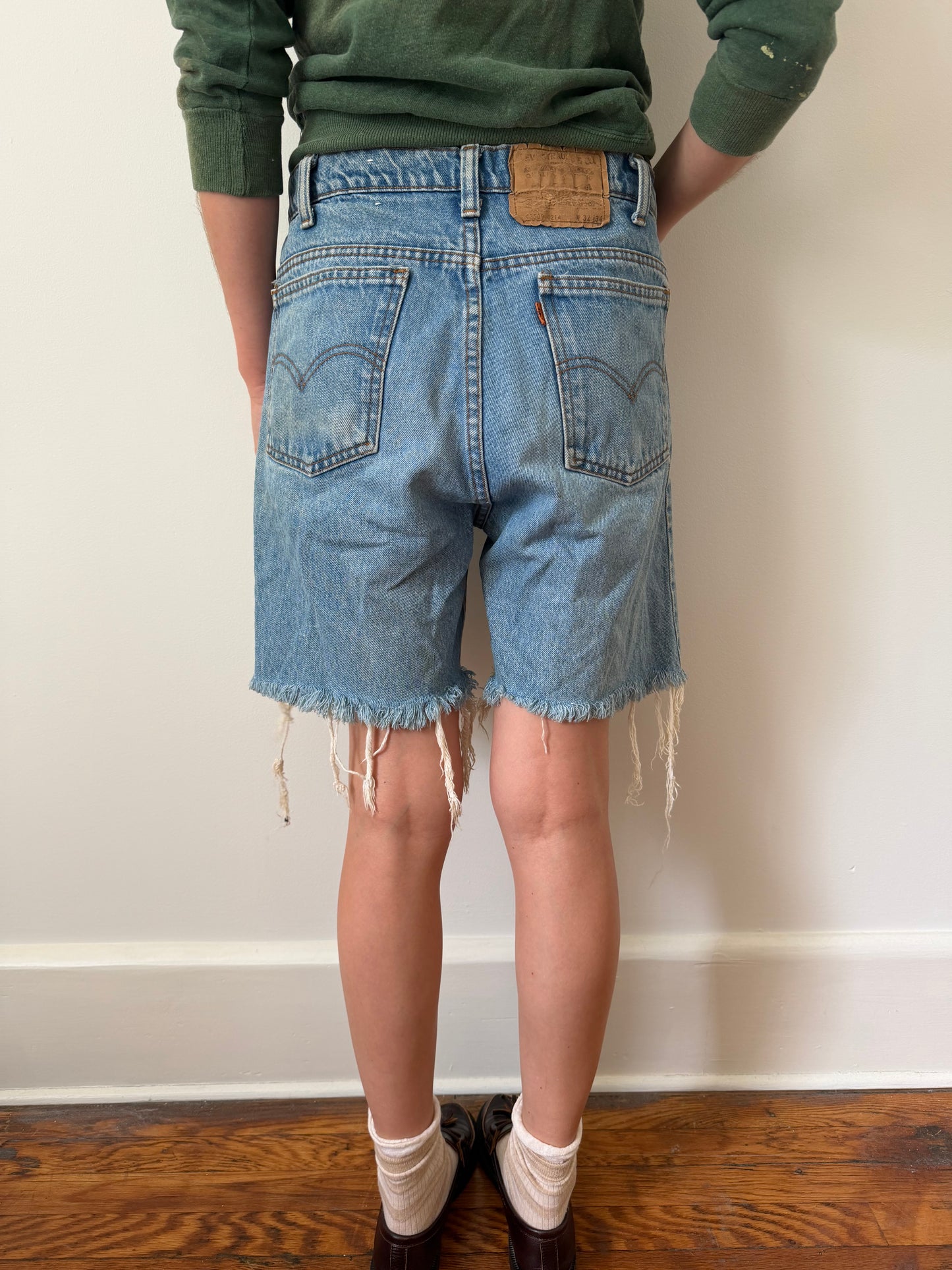 Orange Tab Levi’s Faded and Distressed Cutoffs