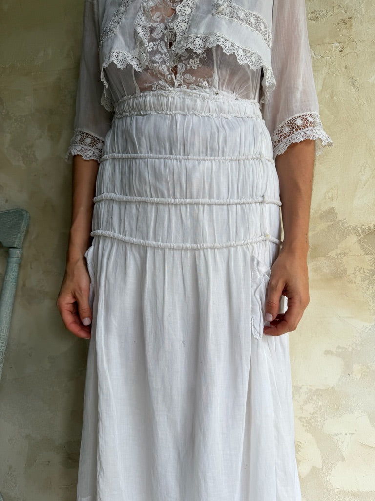 Edwardian White Lawn Dress