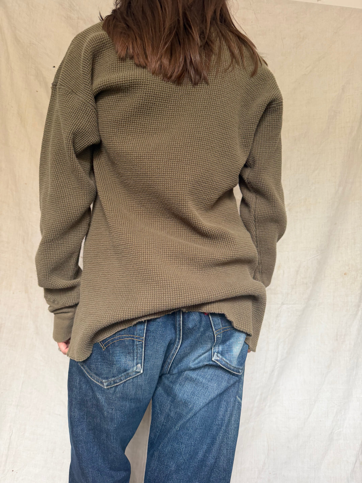 Olive Green Waffle Thermal