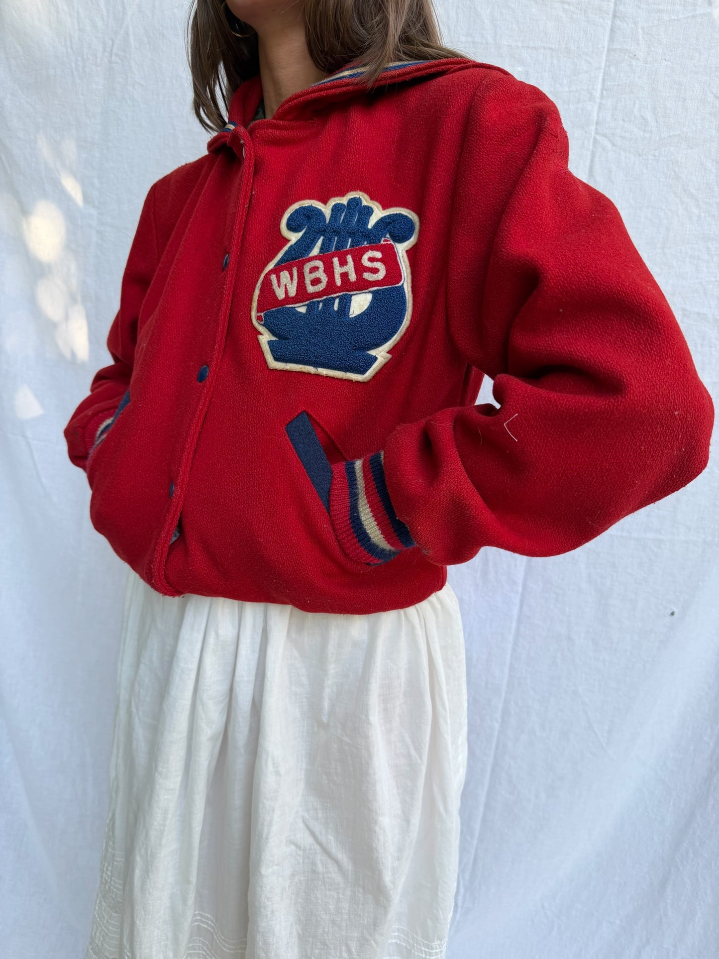 Cherry Red Varsity Jacket