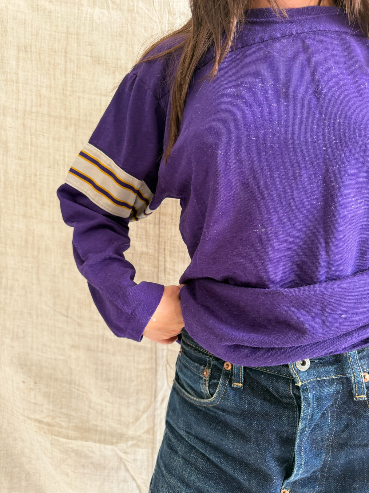 Purple Faded Football Jersey