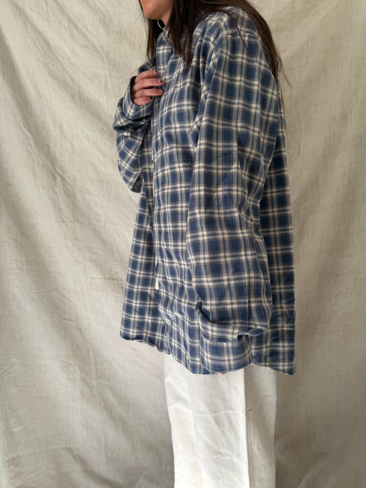 Blue + Cream Checker Shirt