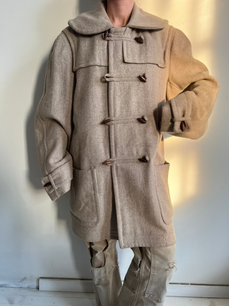 Oatmeal Wool Peacoat