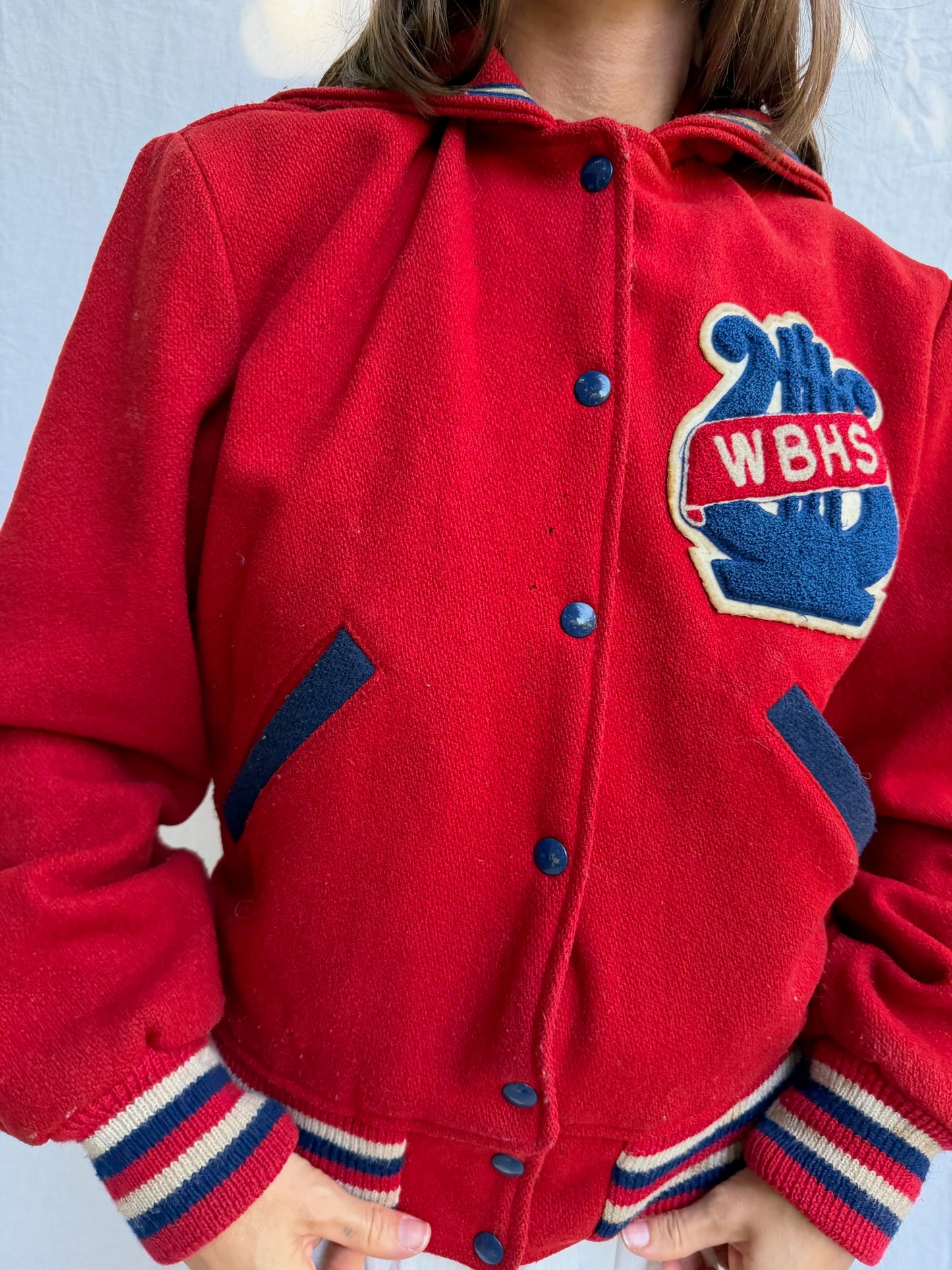 Cherry Red Varsity Jacket