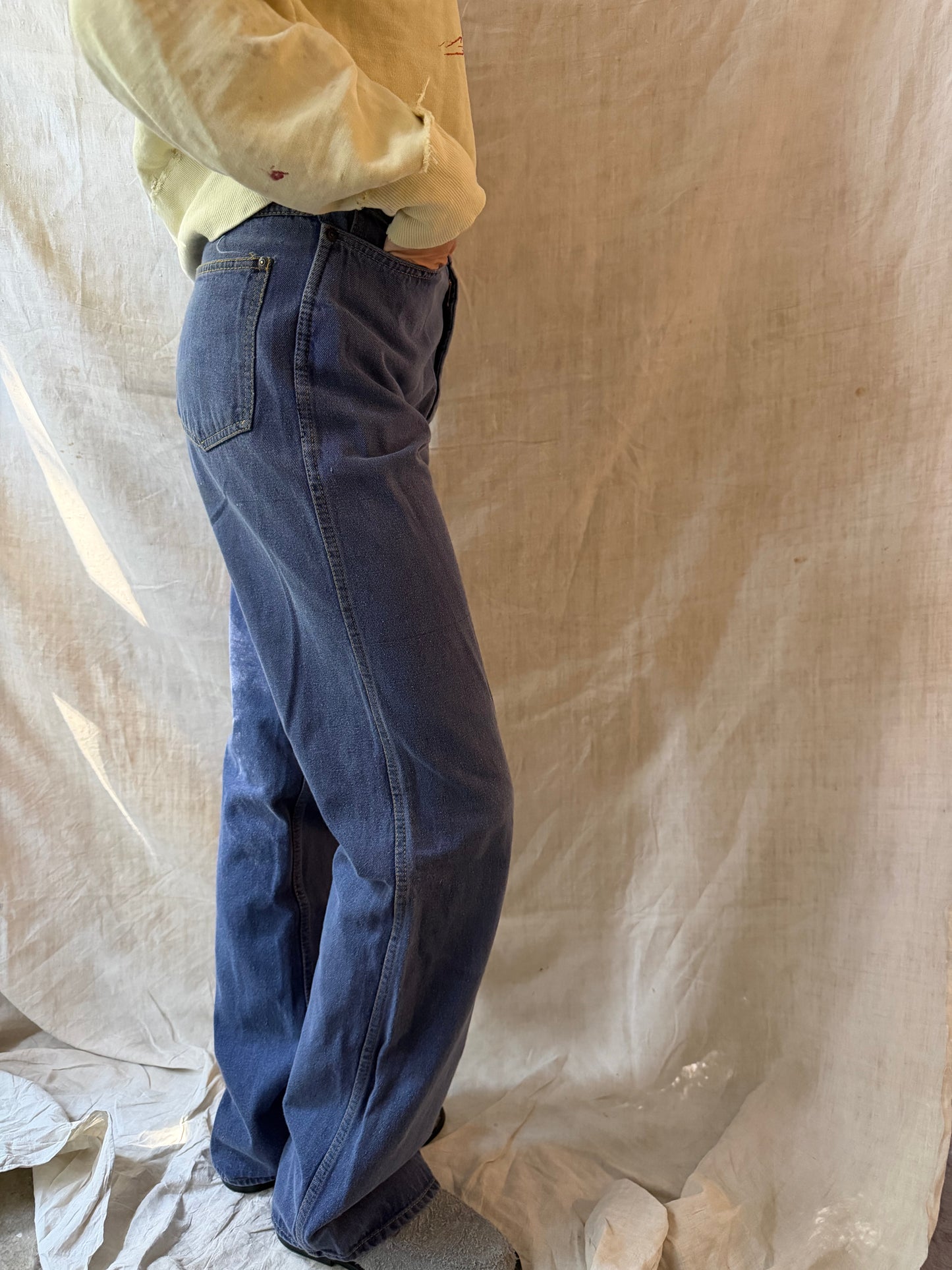 70s Faded Blue Denim