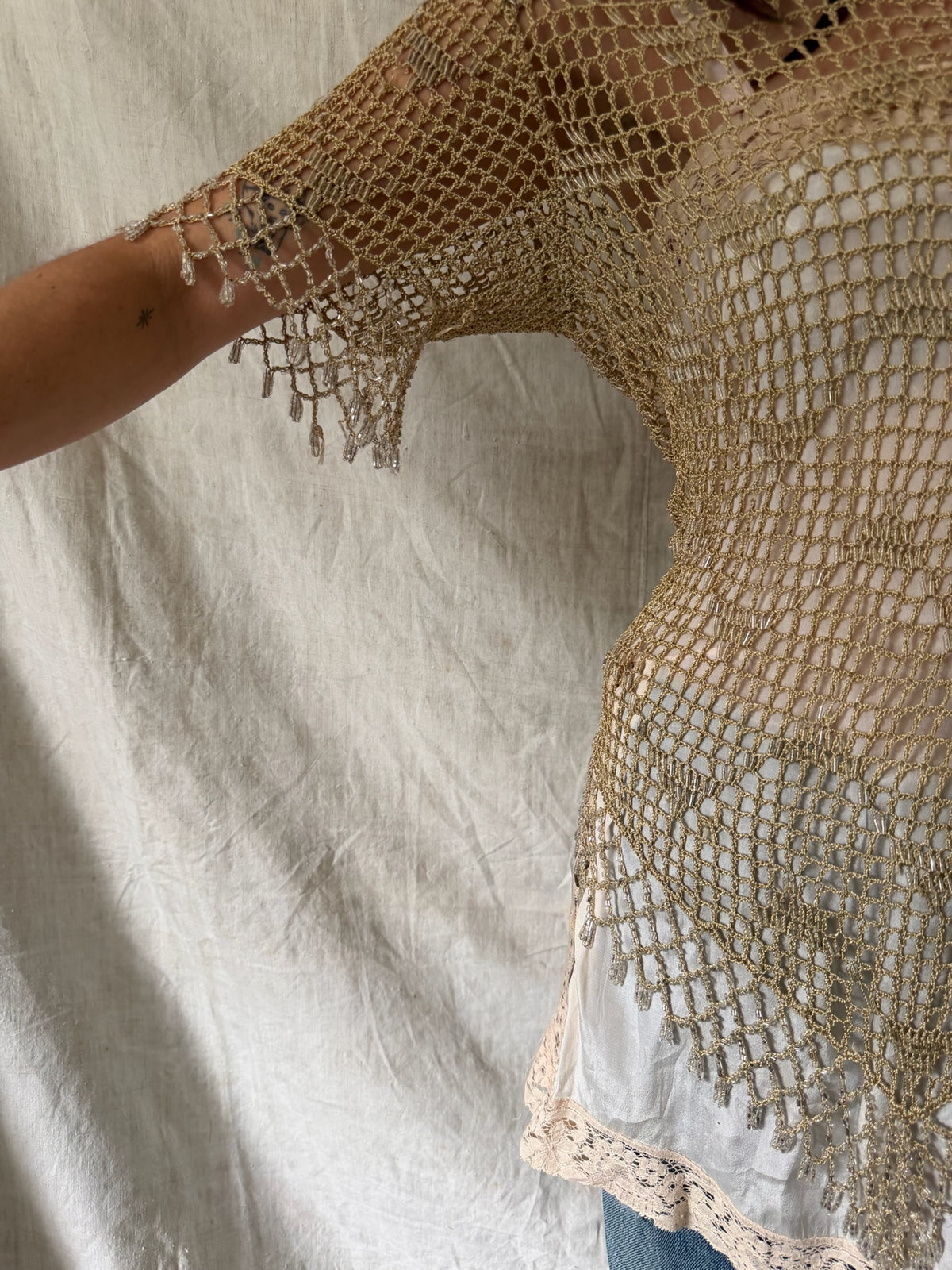 Beaded Crochet Top