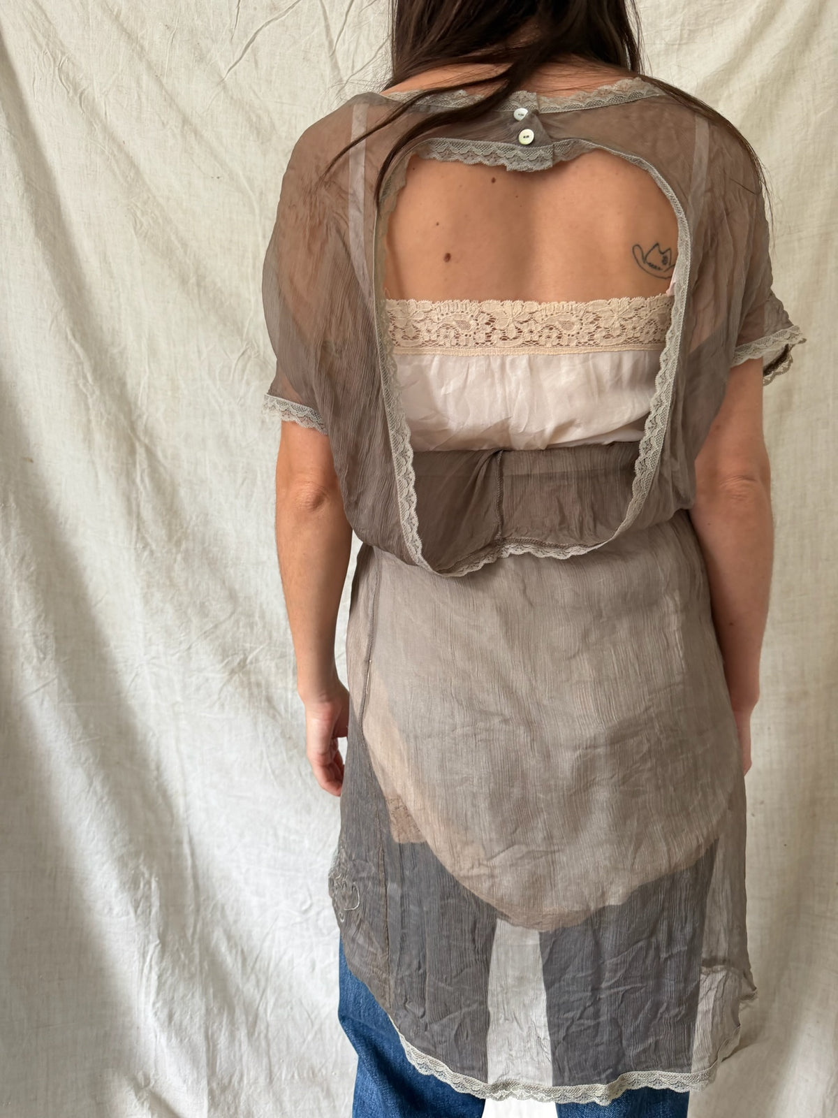 Naturally Dyed Fawn Silk Blouse