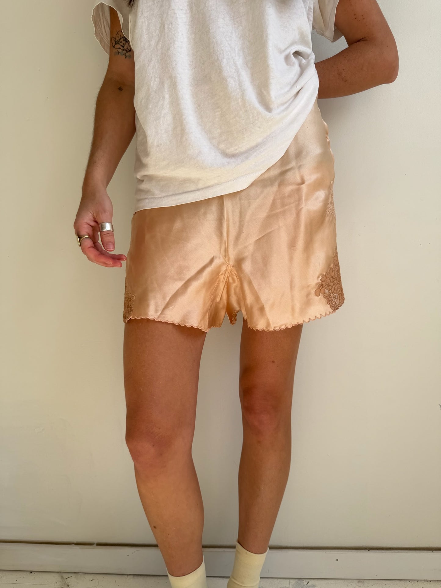 Peachy Pink Slip Shorts