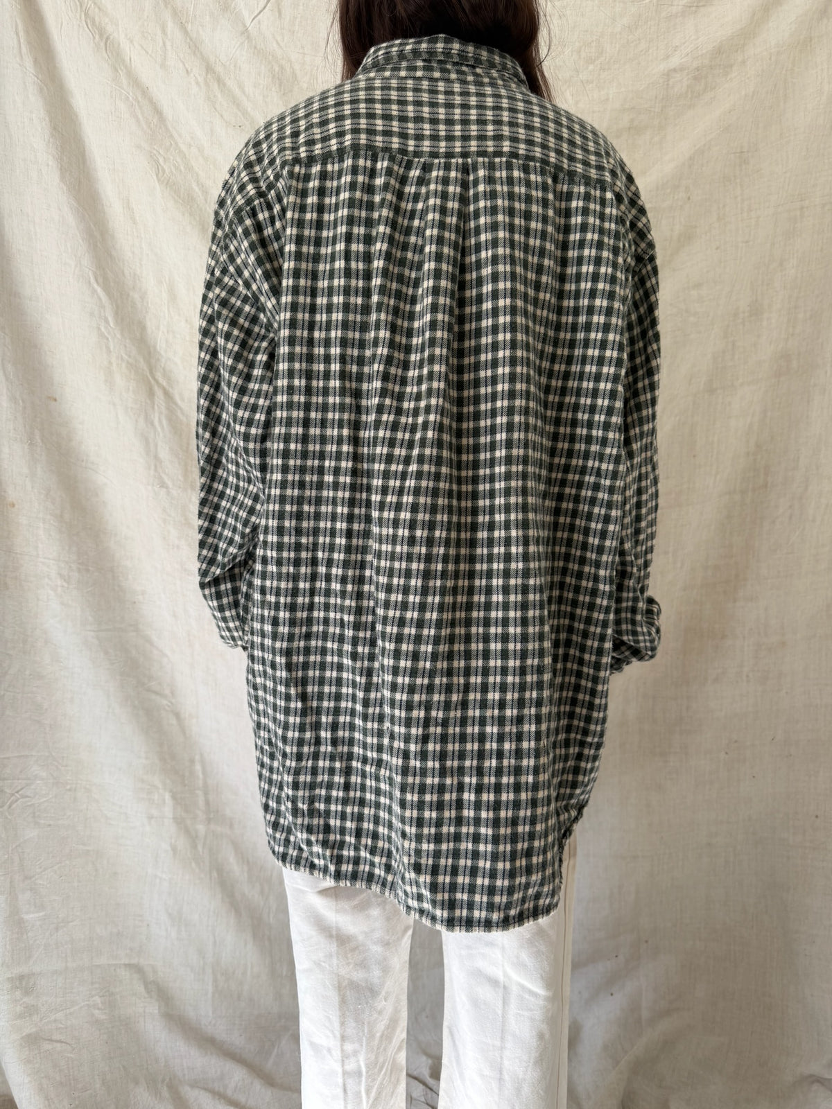 Green + Cream Checker Flannel