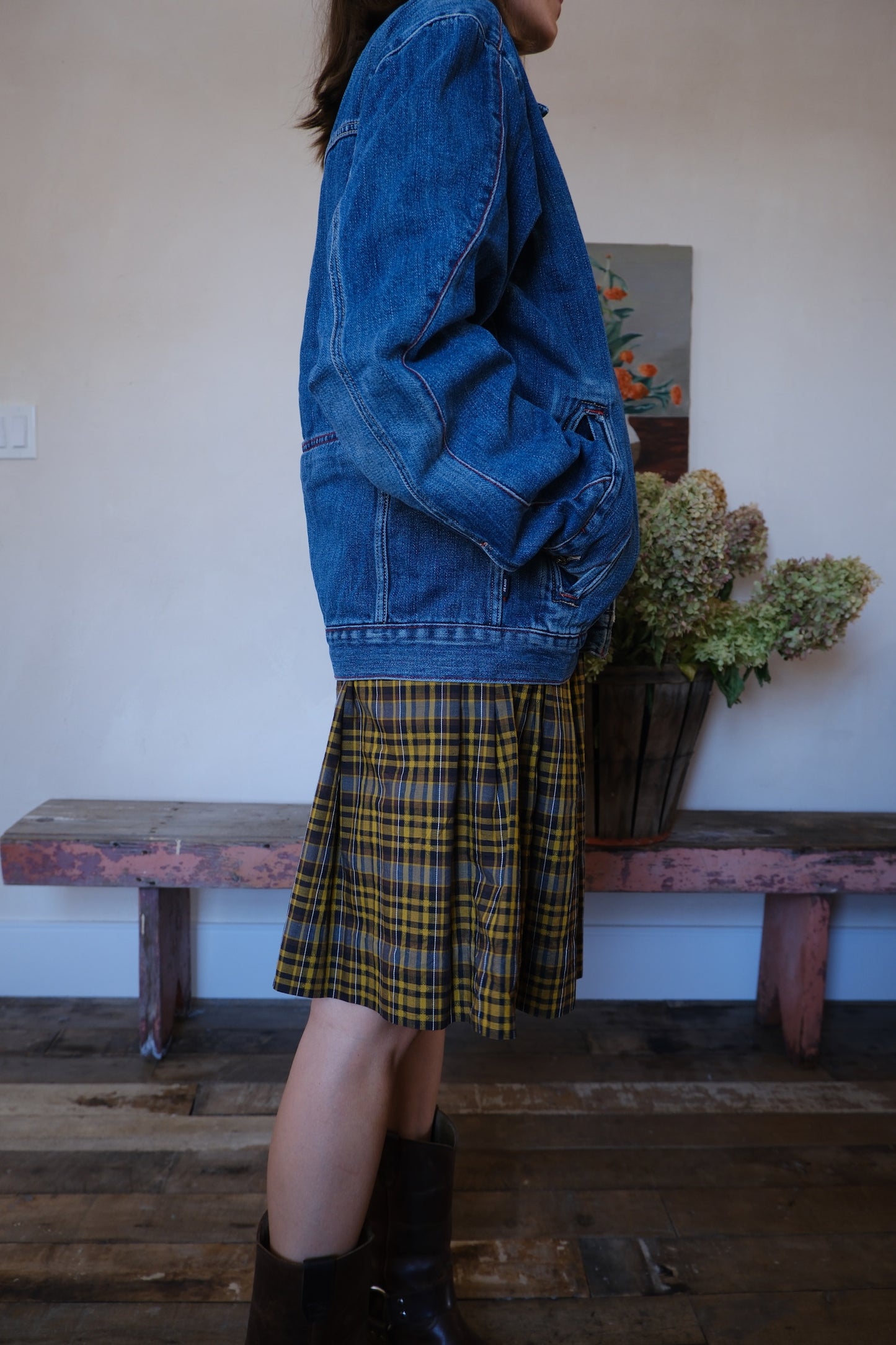 Tommy Jeans Worn Zip Up Denim Jacket