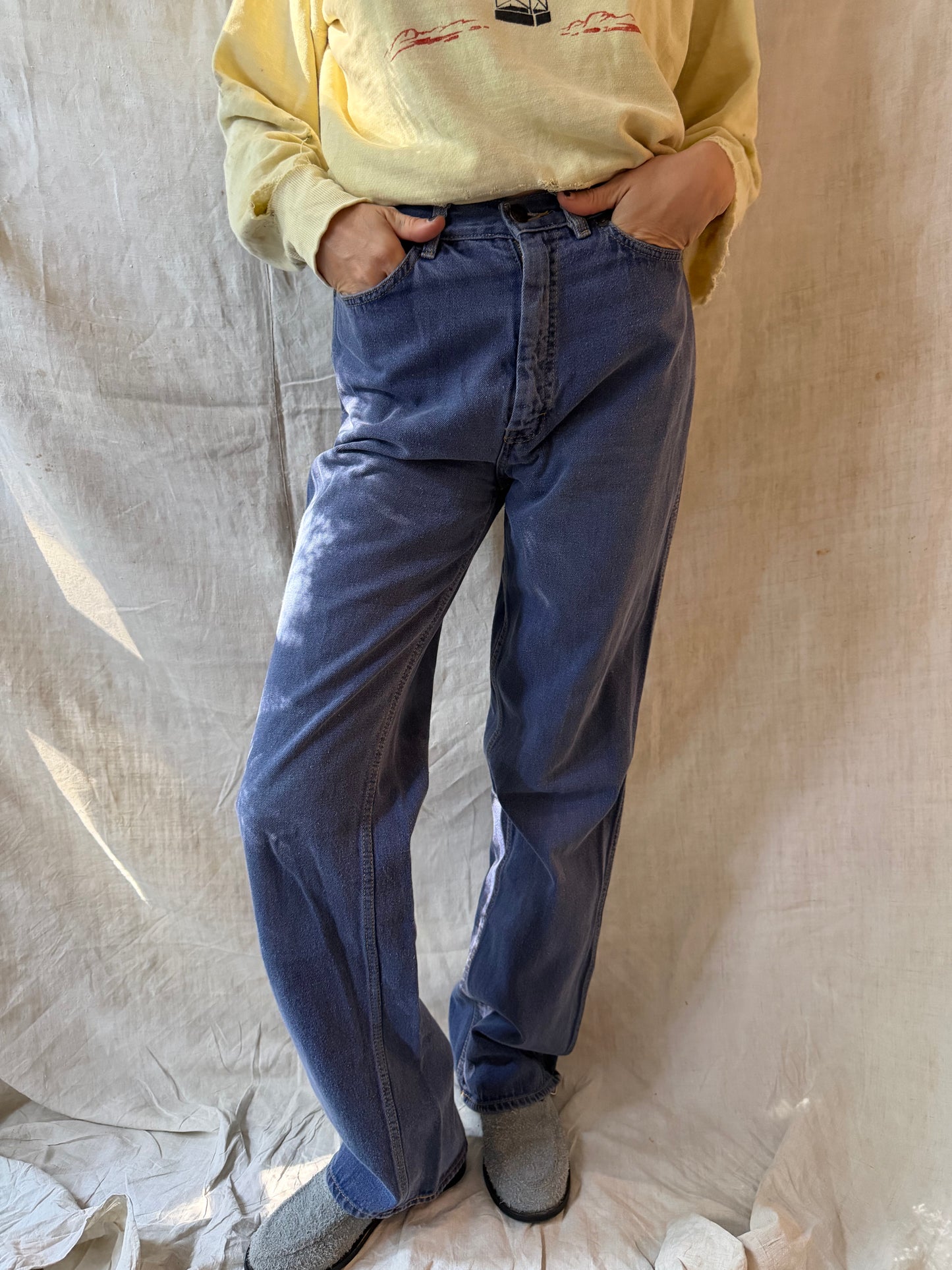 70s Faded Blue Denim