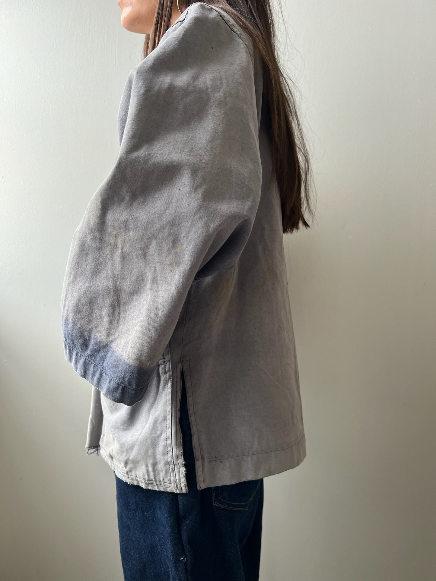 Faded Grey Blue Chore Jacket
