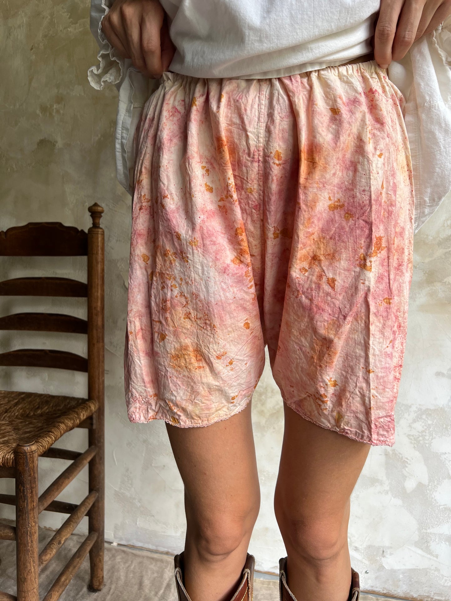 Madder Bundle Dyed Crochet Trim Bloomers