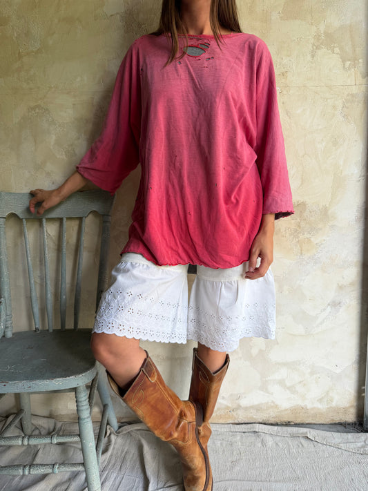 Russel Faded Cherry Red Duo-Lined Tee