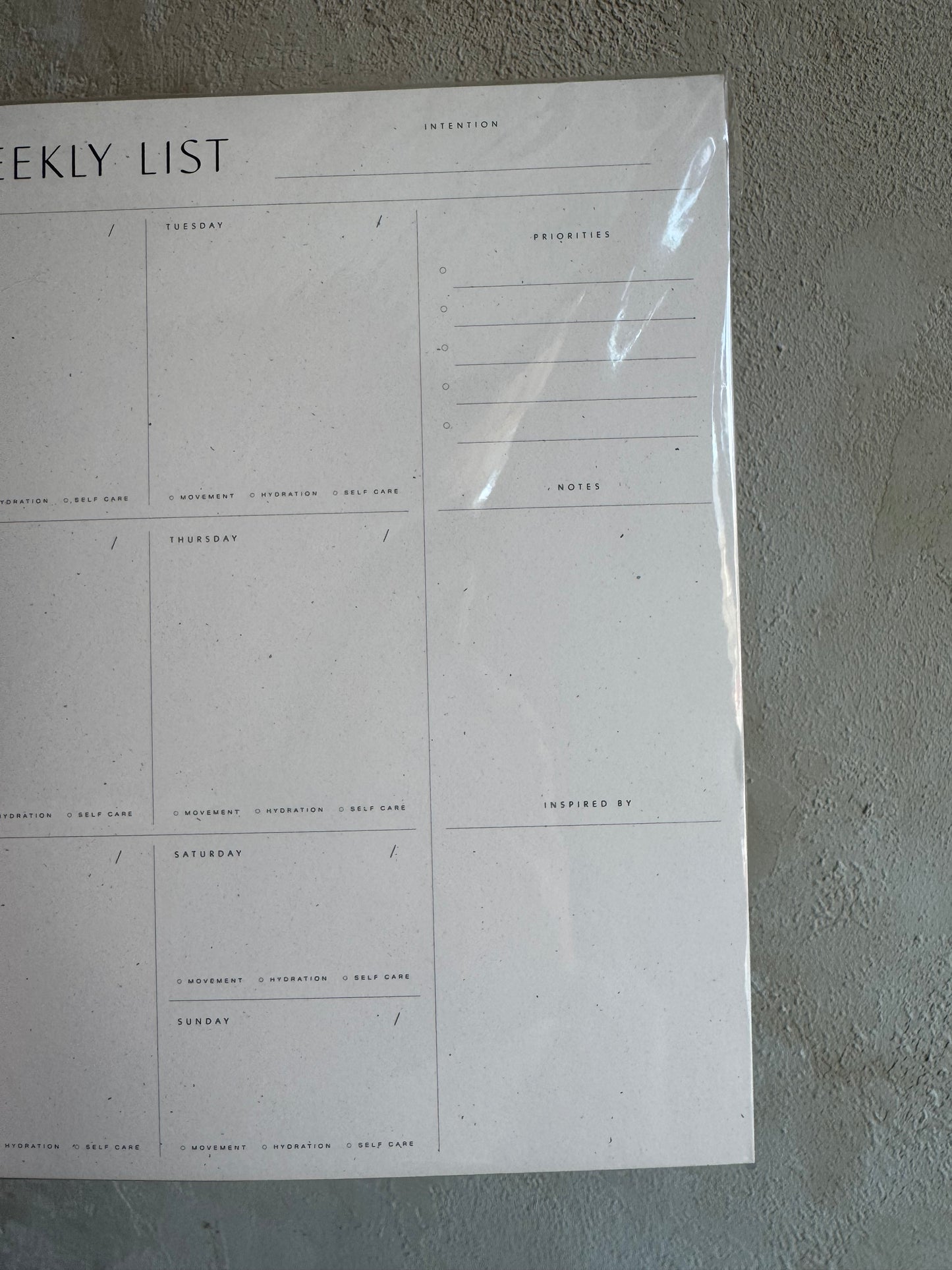 Weekly List Pad By Wilde House Paper