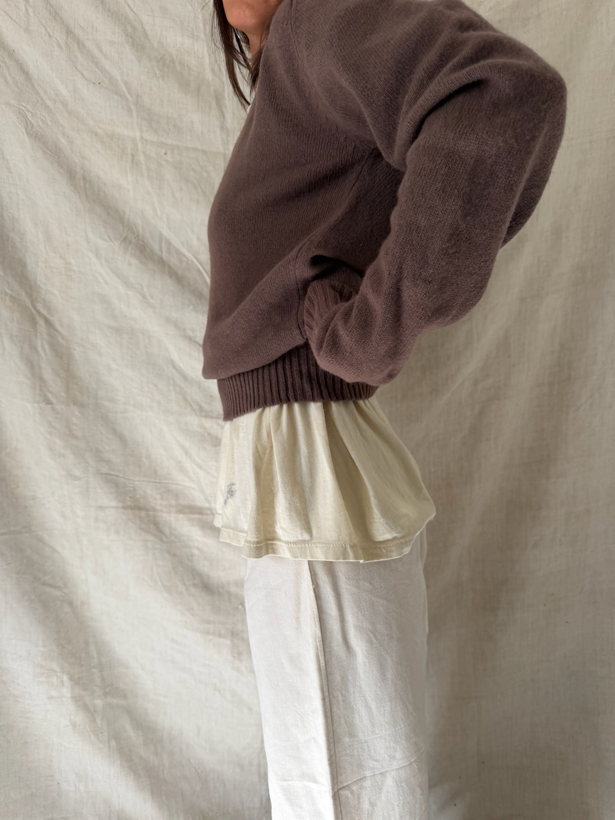 Fawn Brown Lambswool Sweater