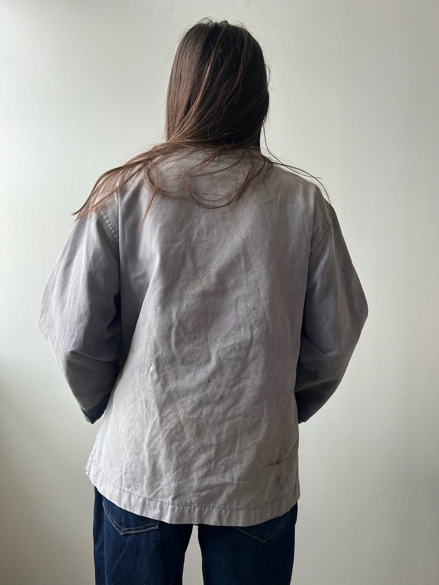 Faded Grey Blue Chore Jacket