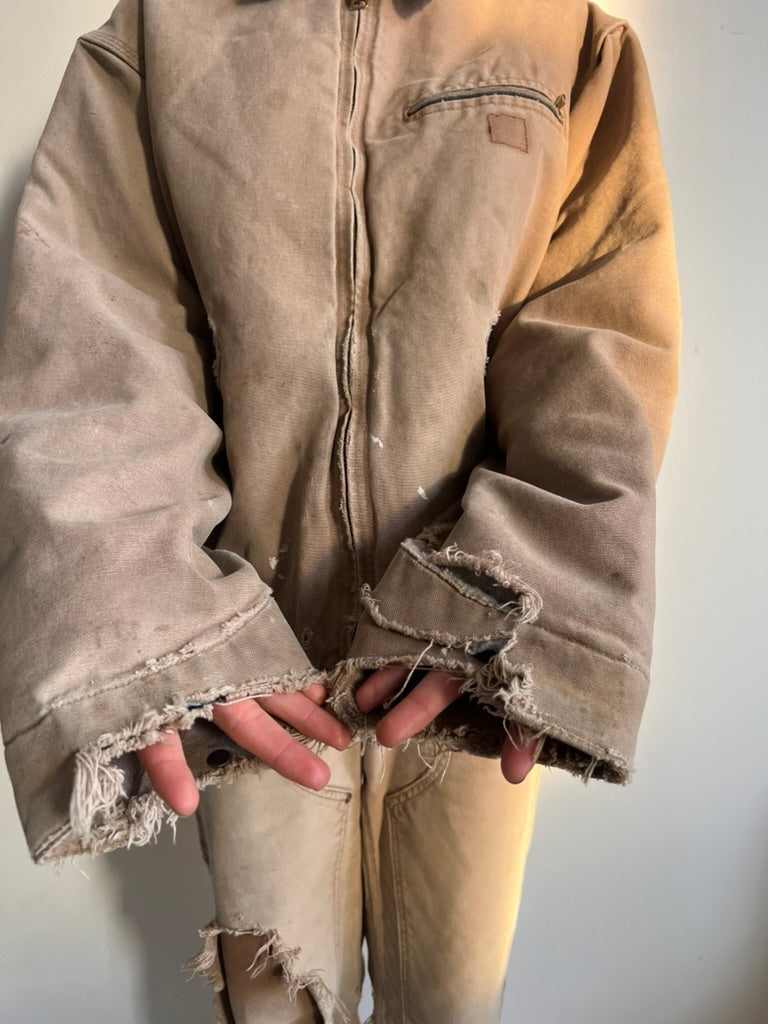 Distressed Taupe Carhartt Jacket