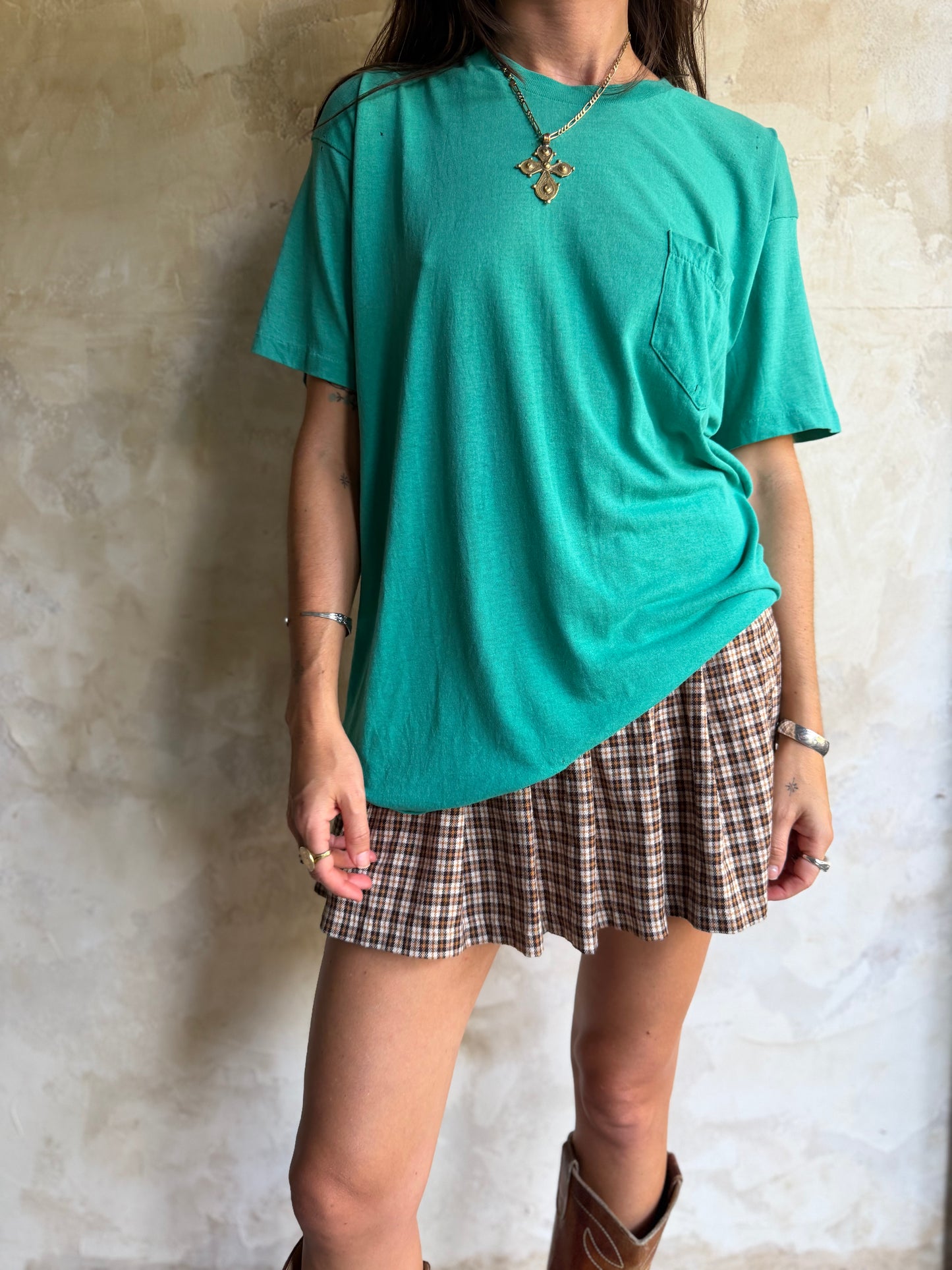 Super Thin Green Pocket Tee