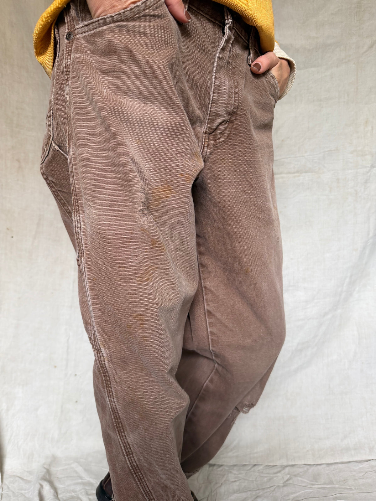 Brown Faded Dickies Worwear Pants