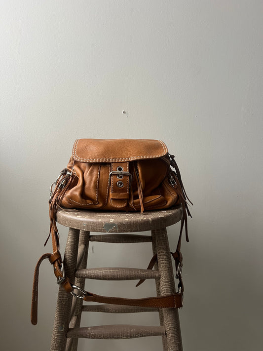 Roots Tan Leather Purse