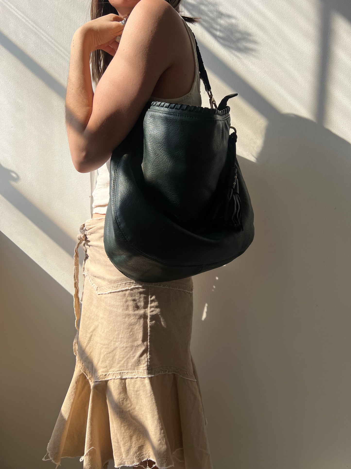 Forest Green Bucket Bag