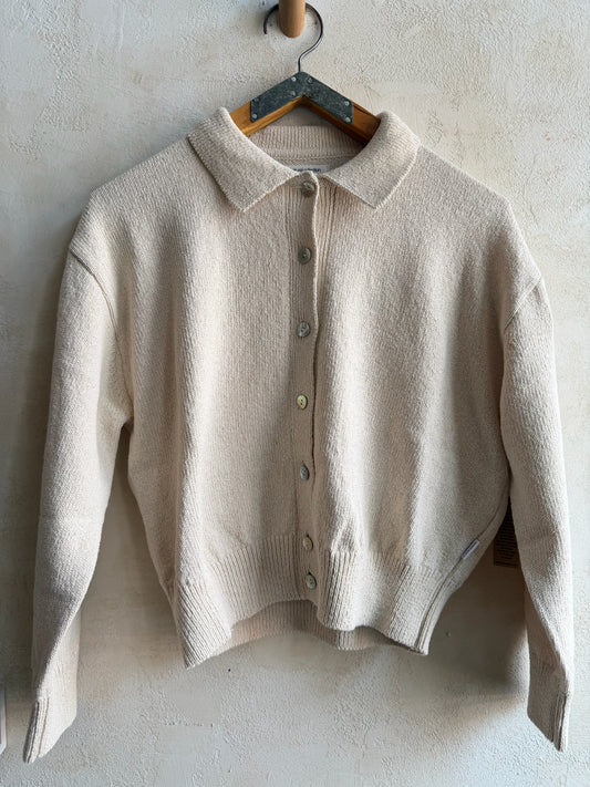 The Club Cardigan in Naturel By Le Bon Shoppe