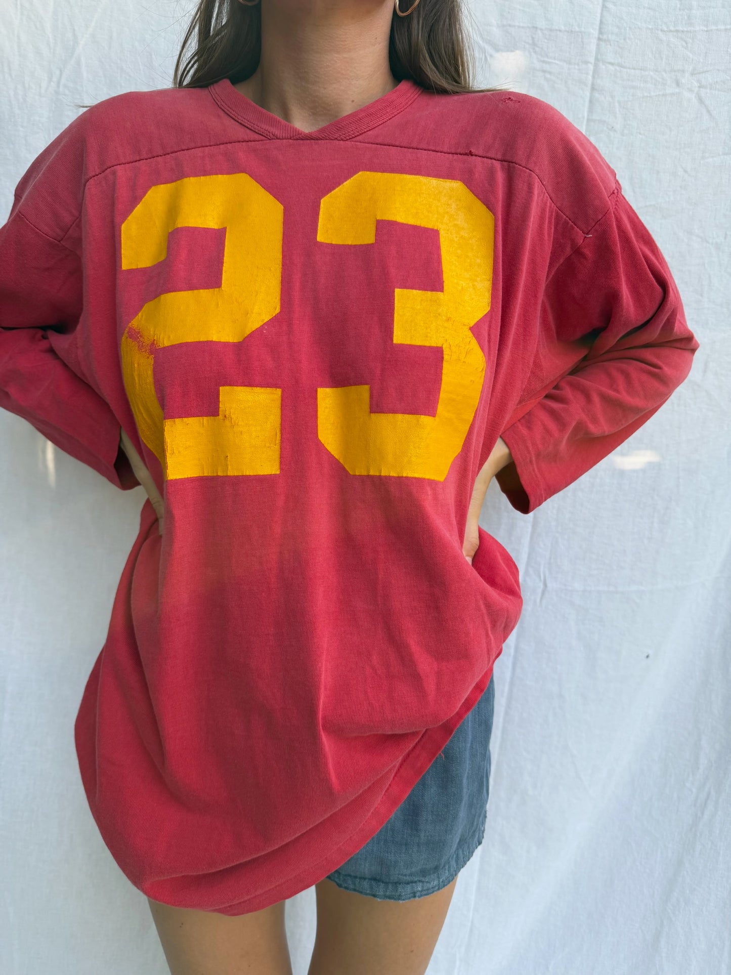 1970s Faded Red Football Jersey