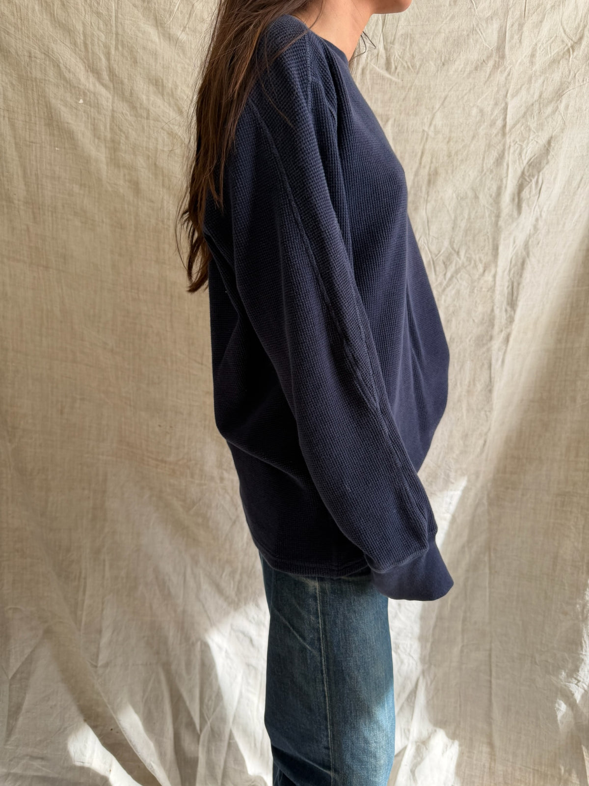 Navy Blue Waffle Thermal