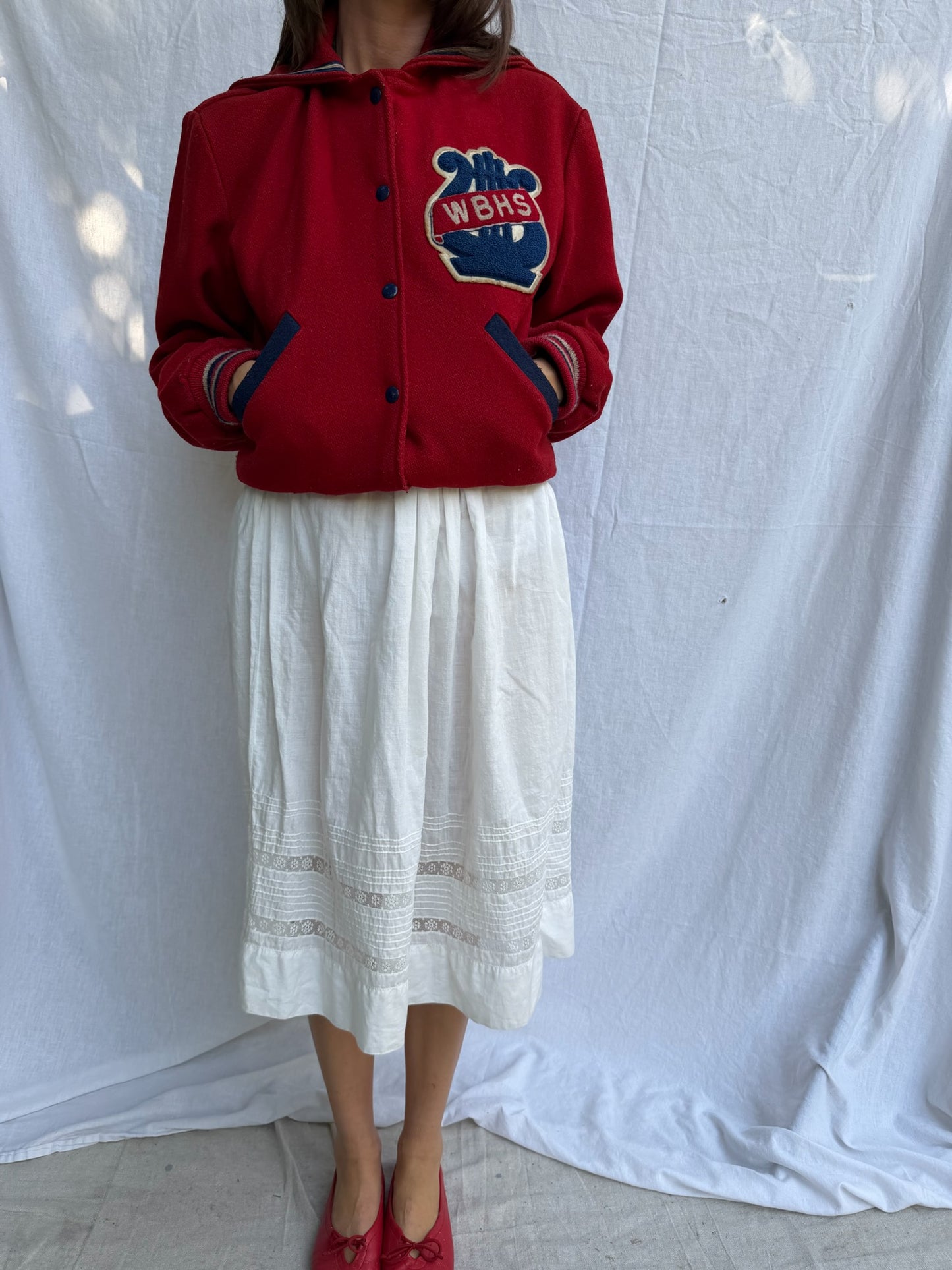 Cherry Red Varsity Jacket
