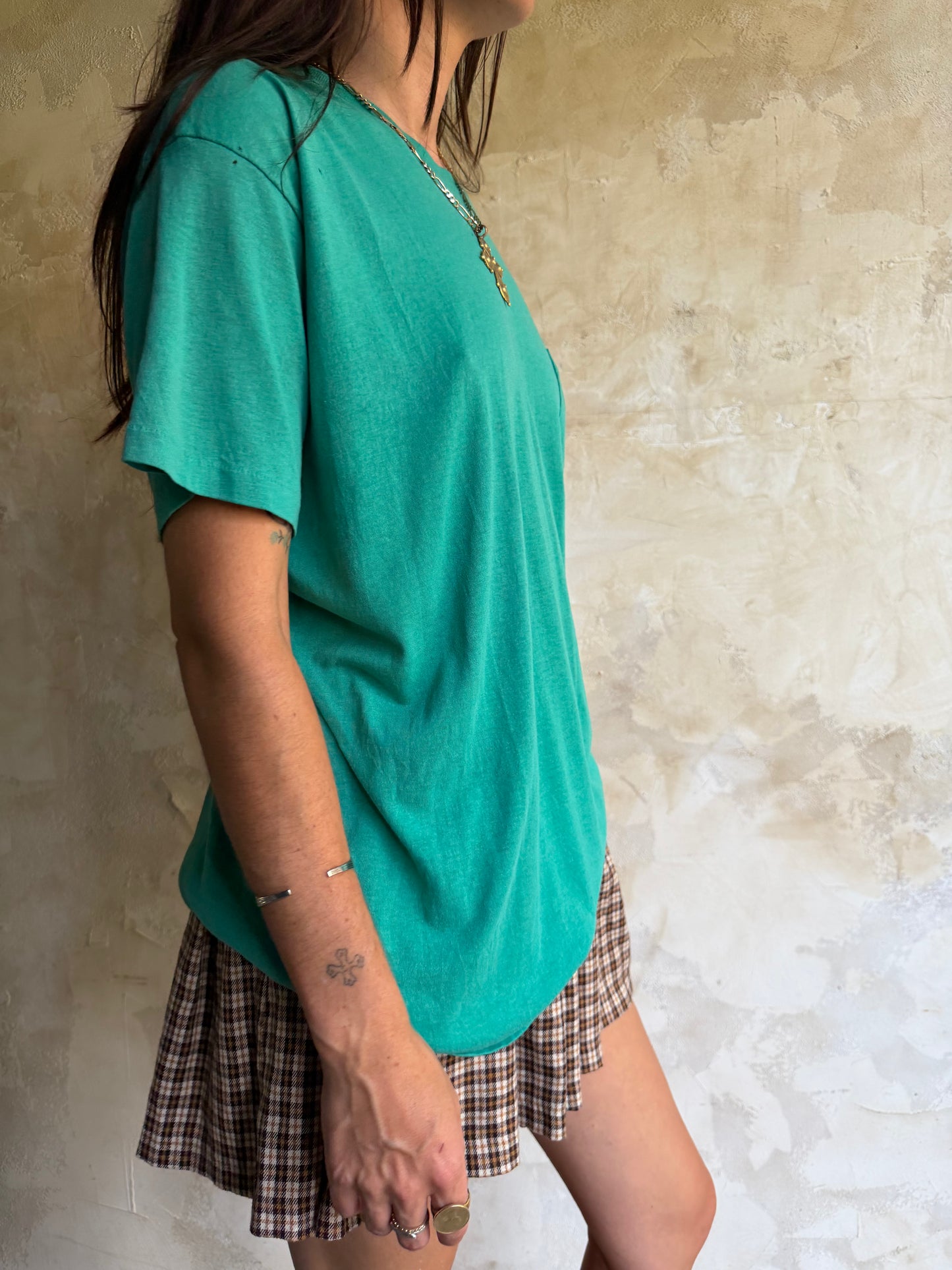 Super Thin Green Pocket Tee