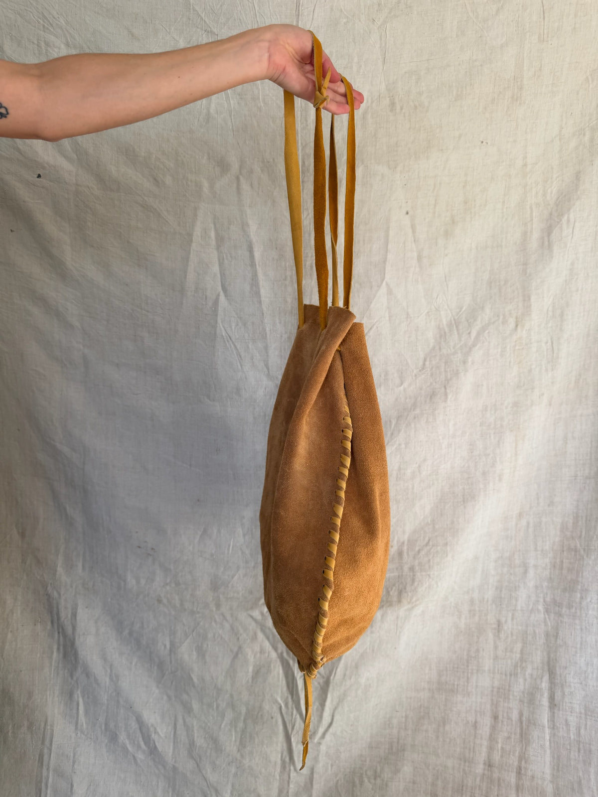 Handmade Suede Tote Bag