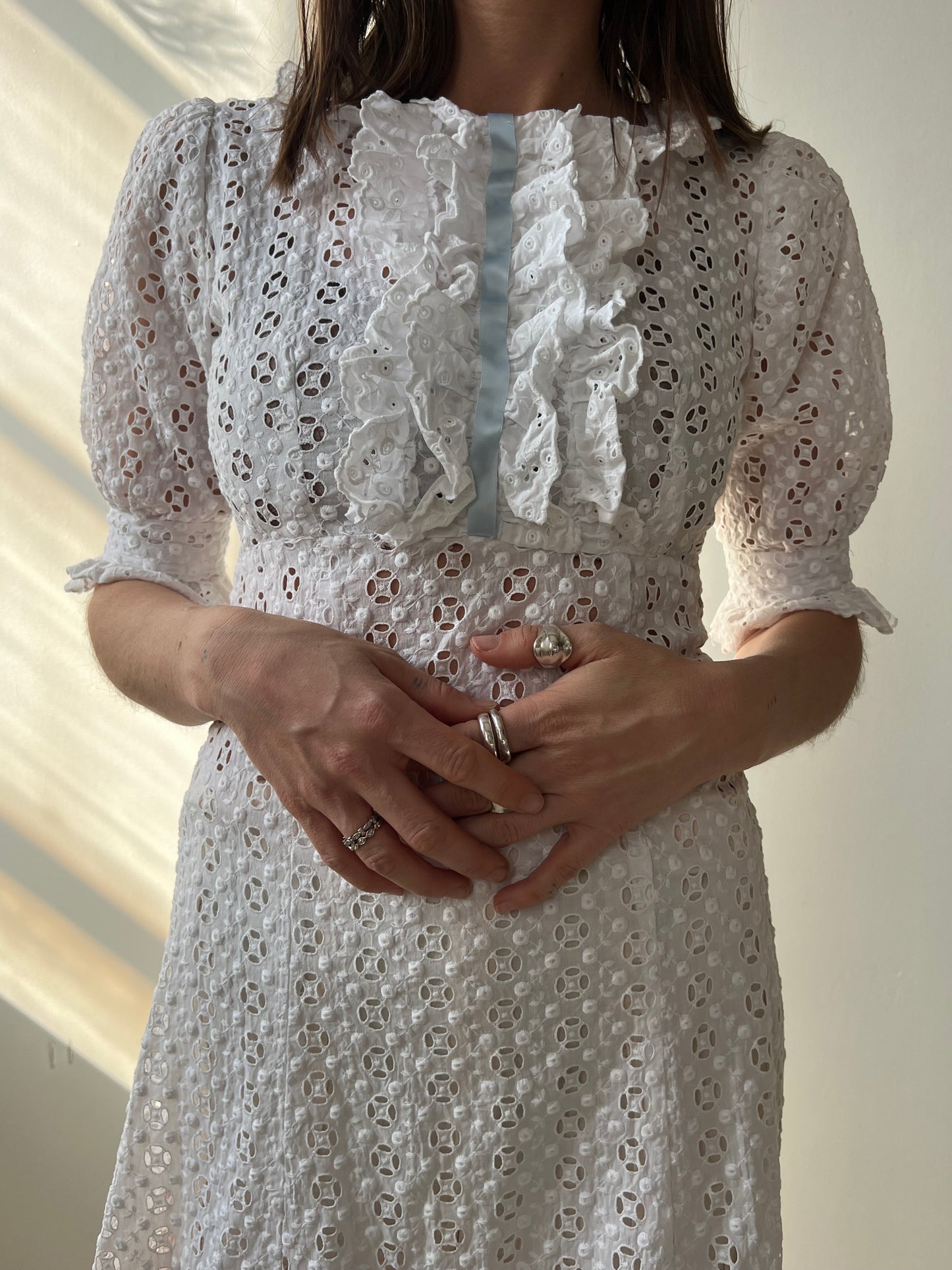 Cotton Eyelet Wedding Dress