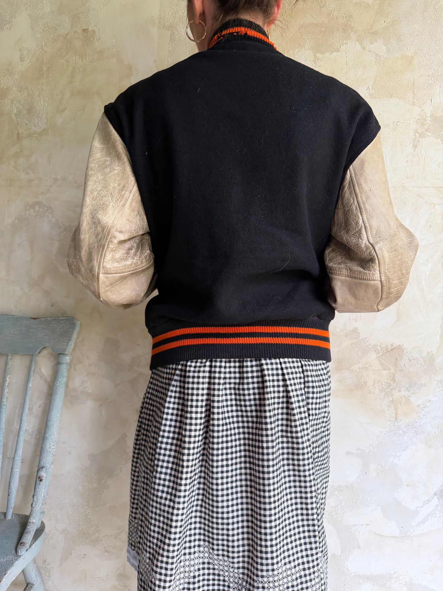 Varsity Orange and Black Jacket