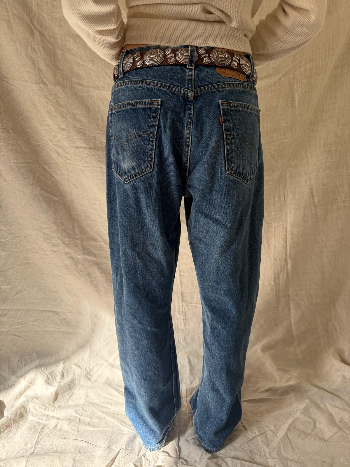 Dark Wash Levi’s 505s