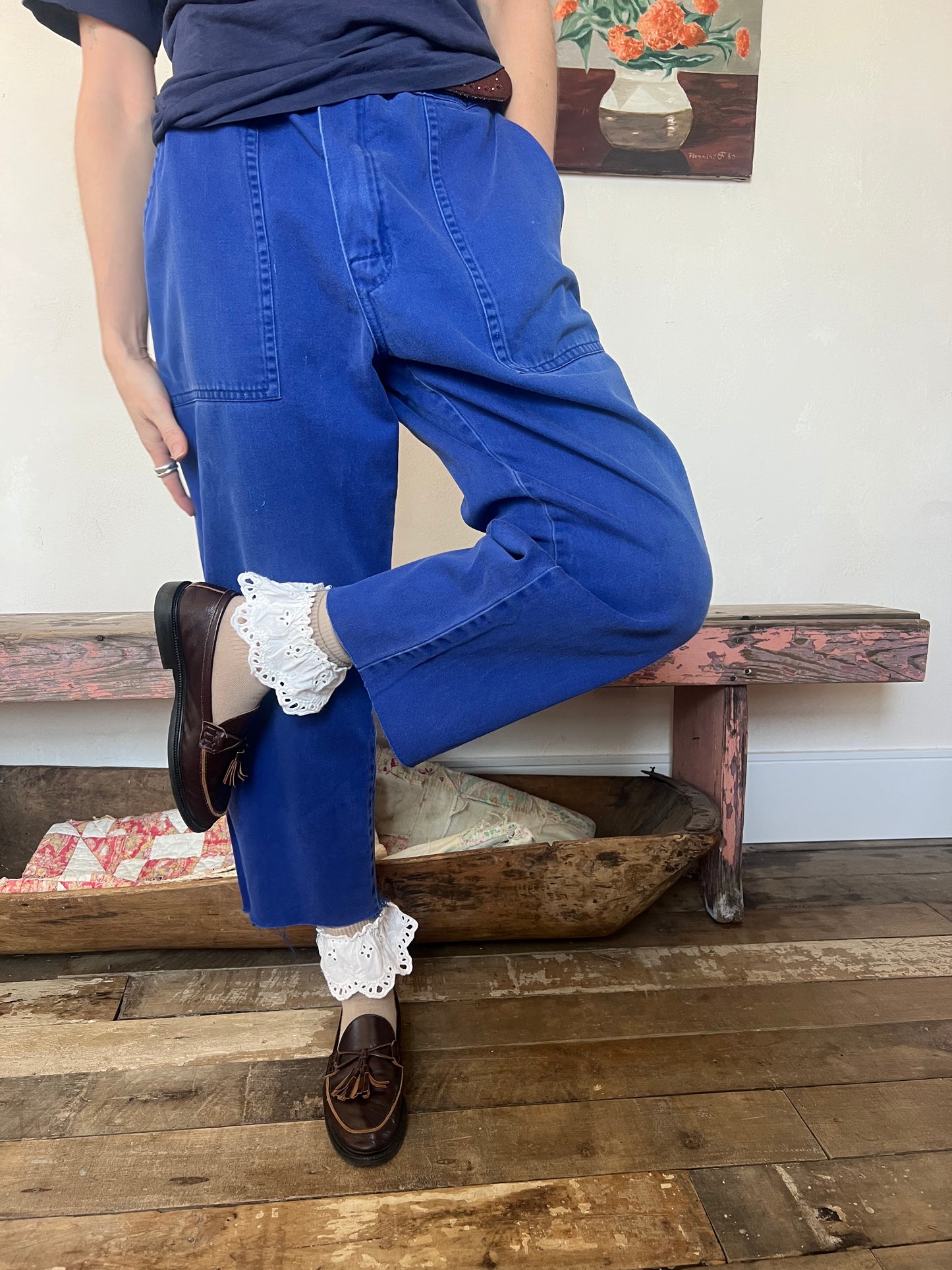 Cropped Royal Blue Racing Pant – The Wanderly