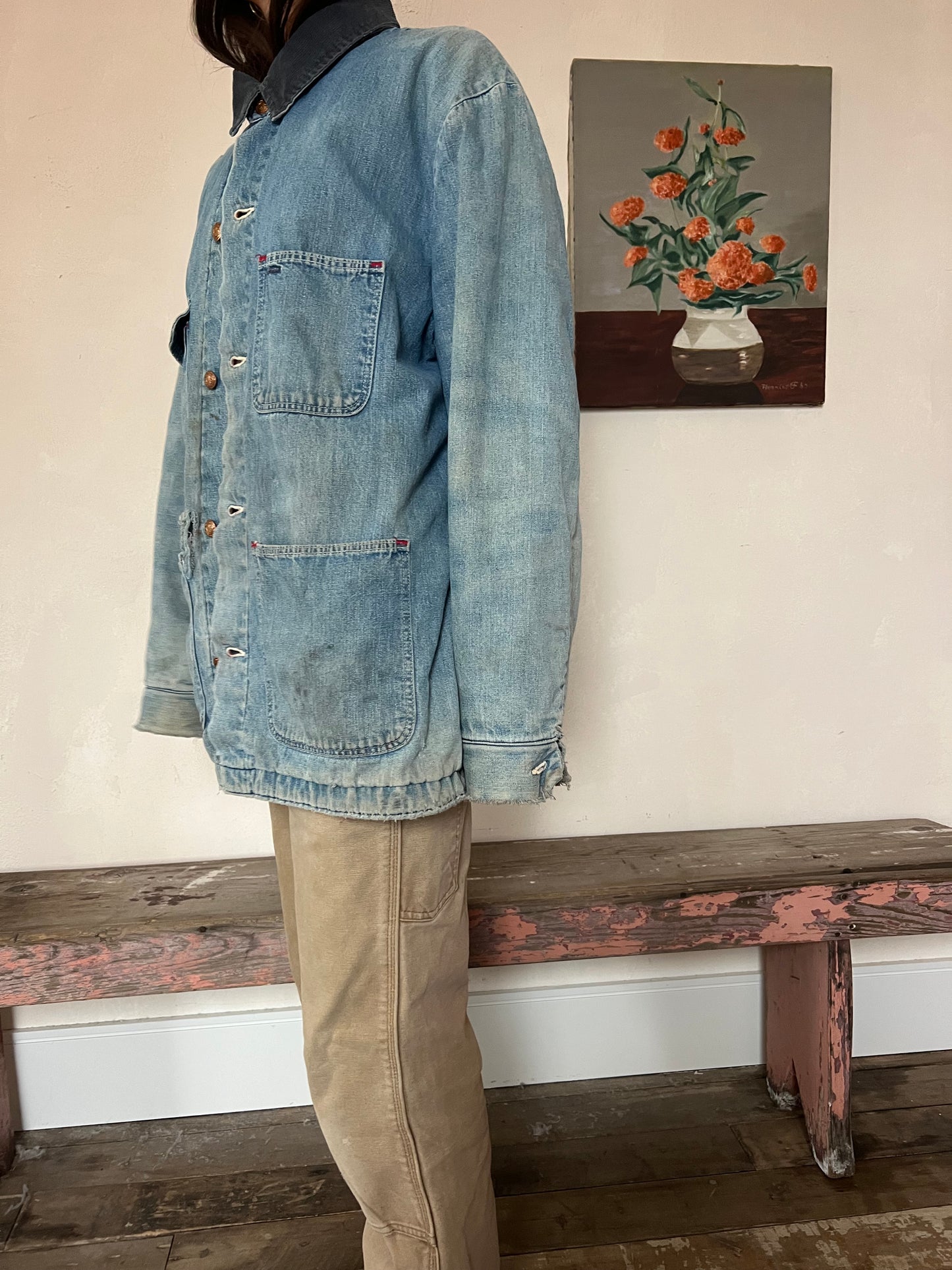 Worn Denim Chore Jacket