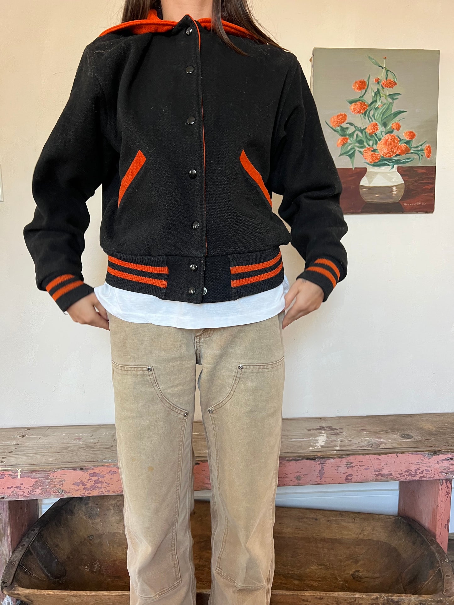 Black + Orange Cheerleading Jacket