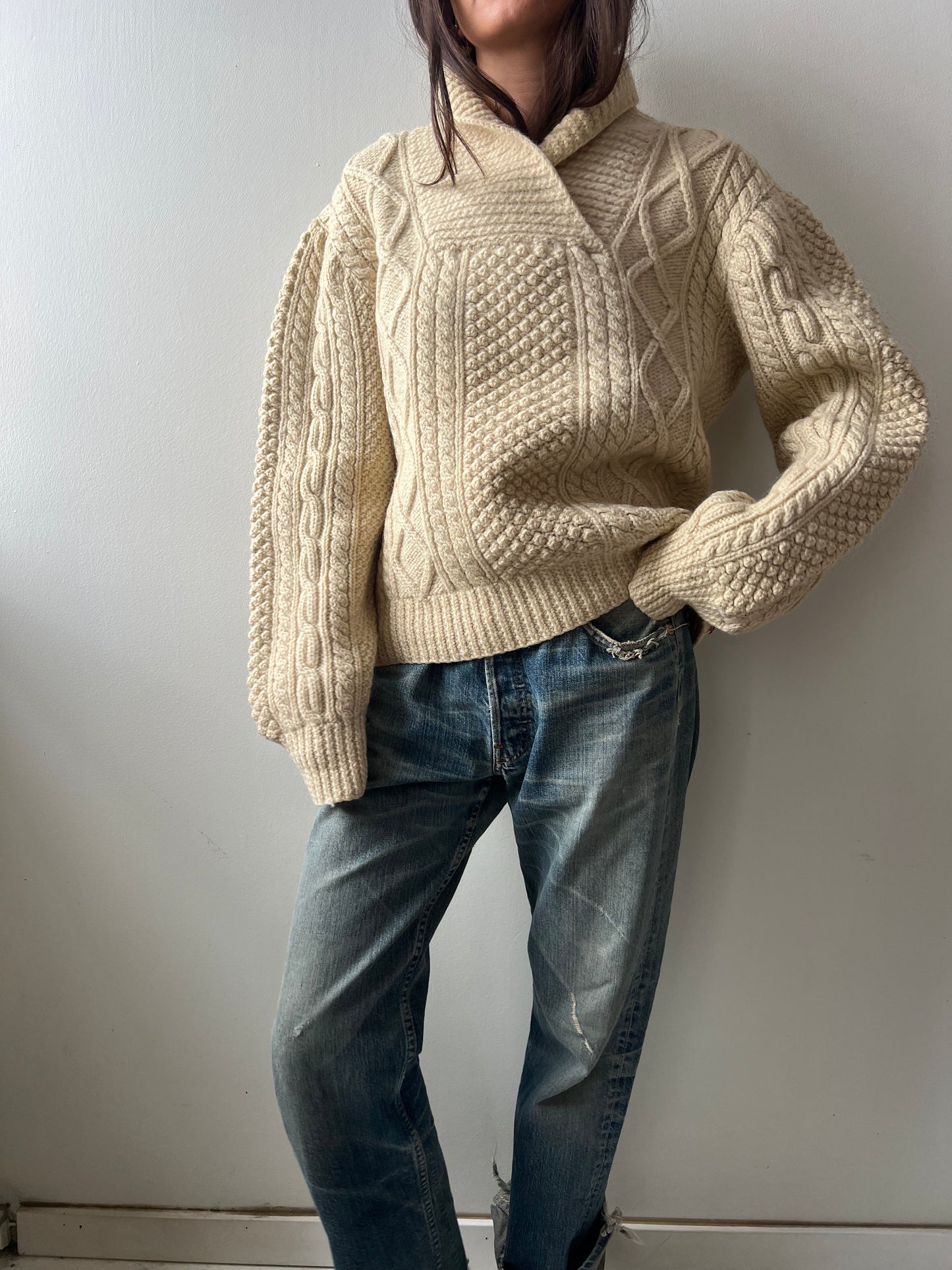 Cream Irish Wool Pullover