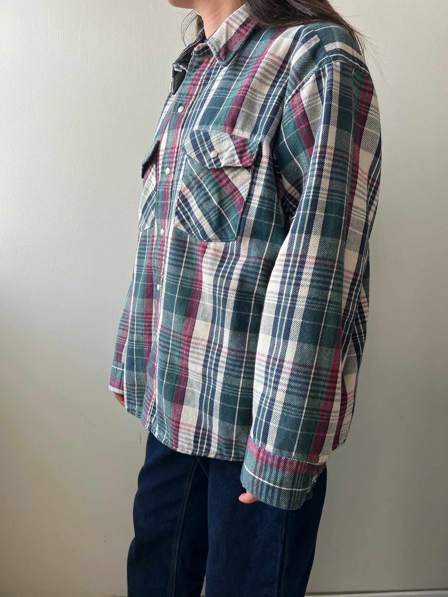 Lined Cotton Plaid Shirt