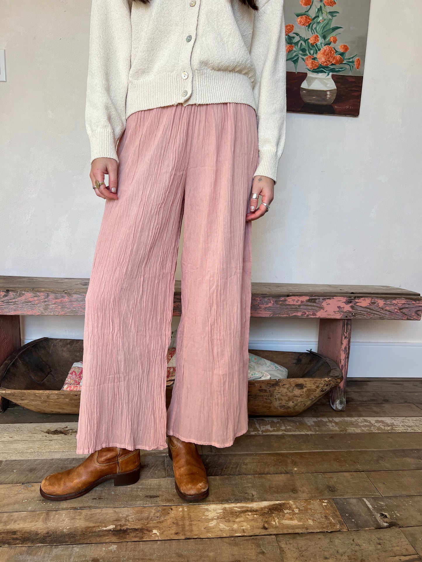 Oaxacan Pink Cotton Pant