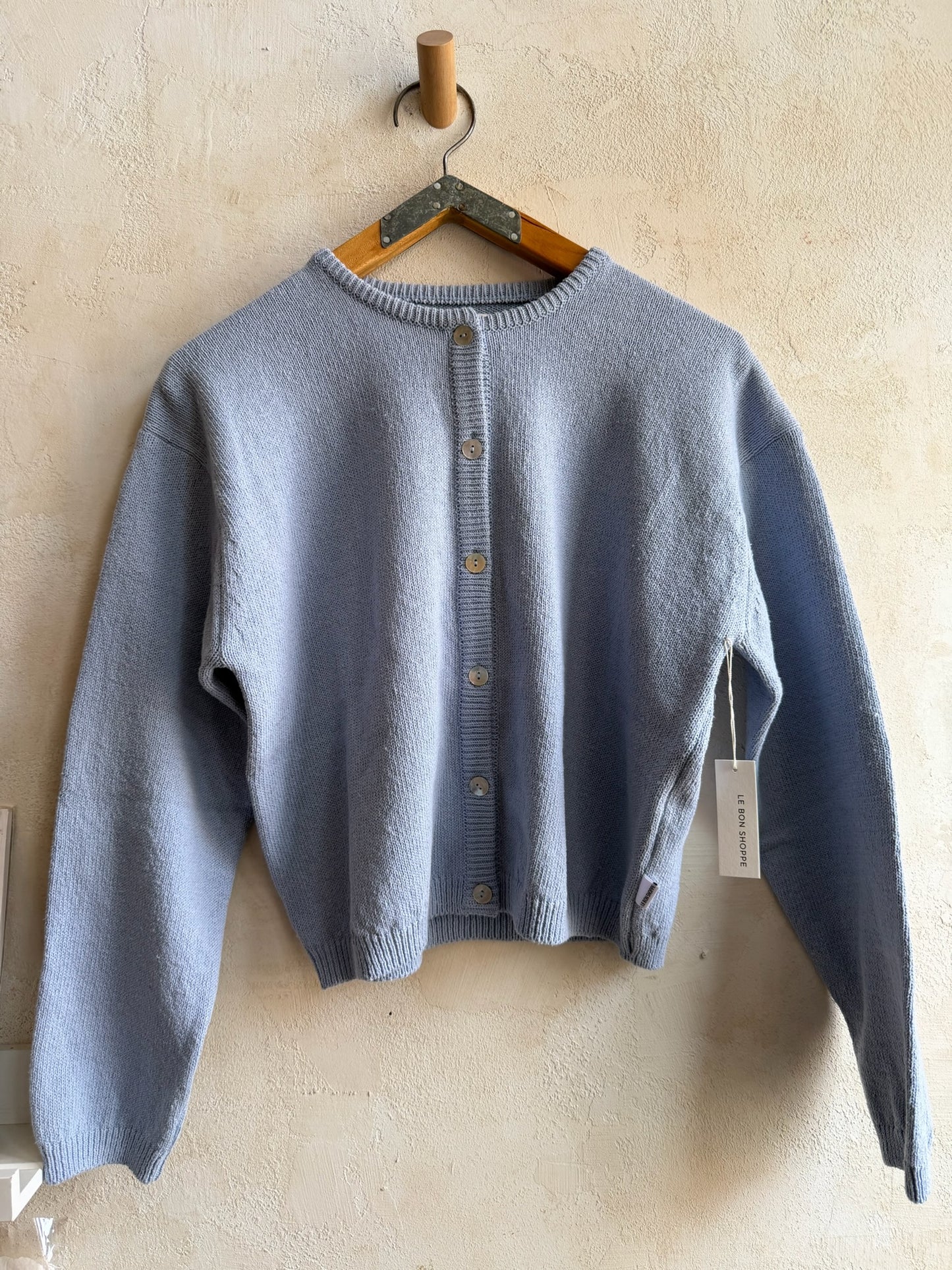 Cotton Leila Cardigan in Cornflower By Le Bon Shoppe