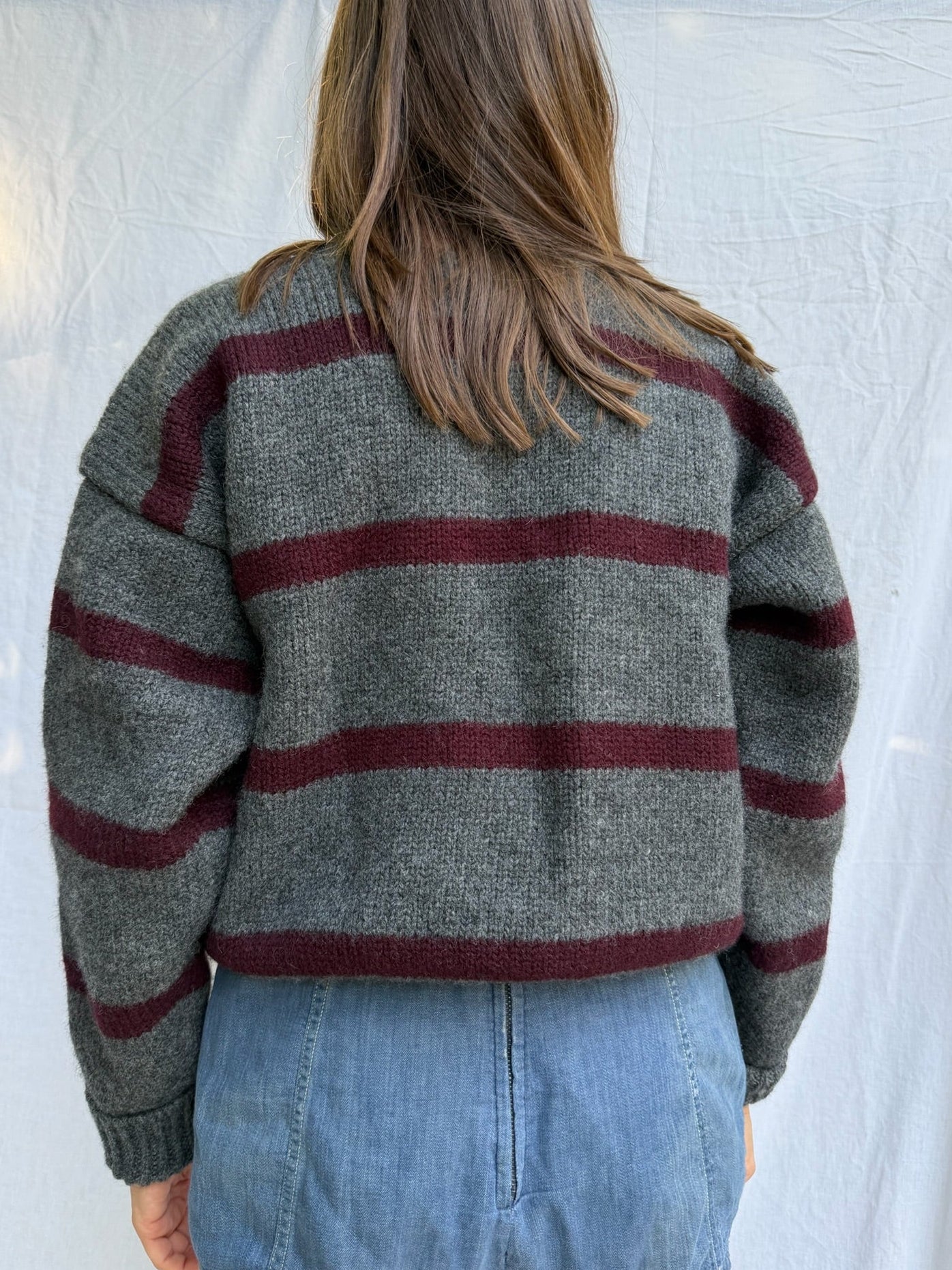 Striped Polo Sweater