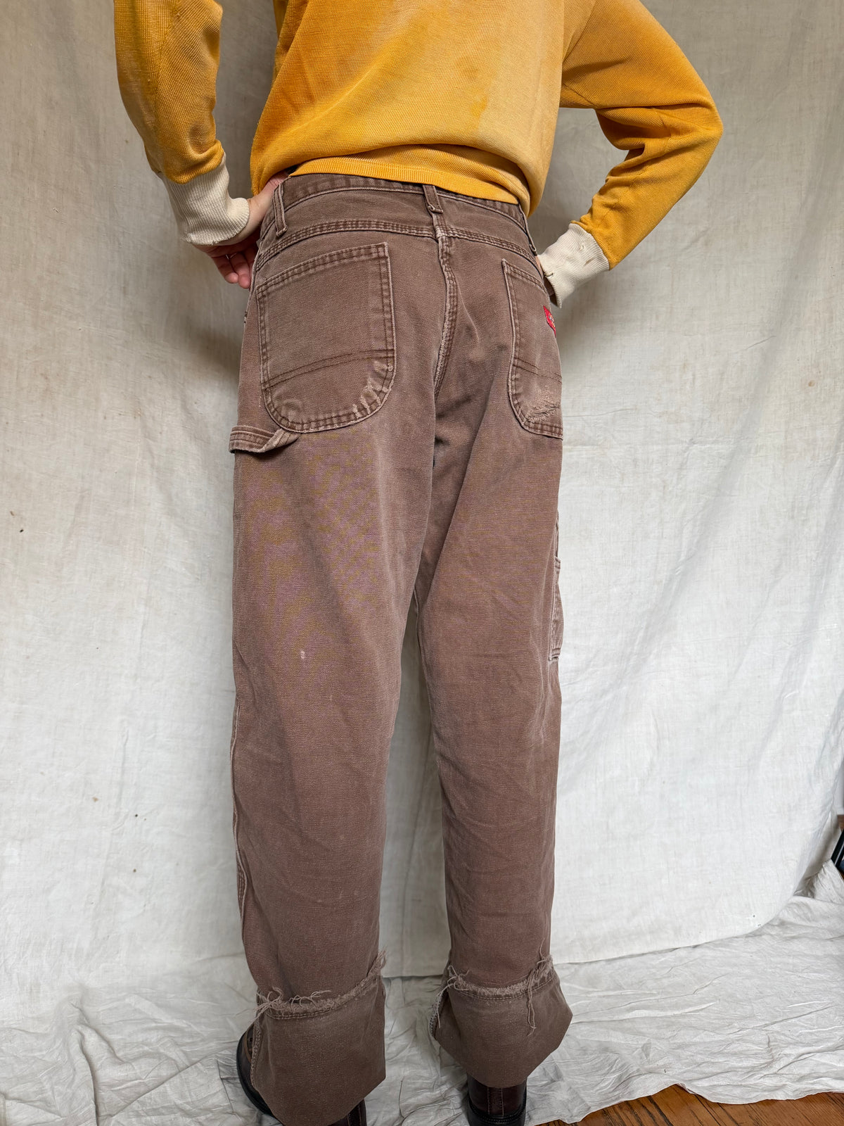 Brown Faded Dickies Worwear Pants