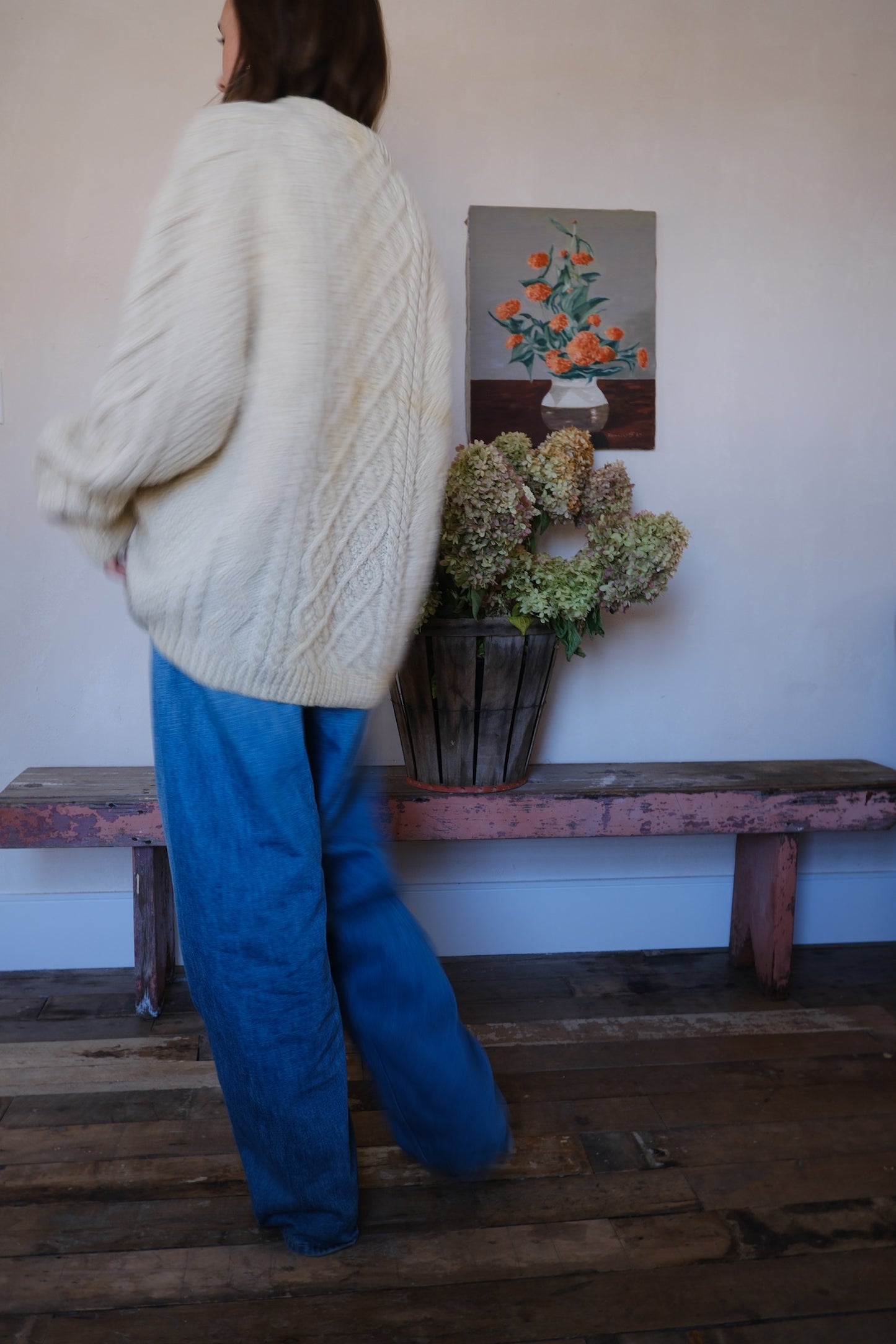 Cream Irish Wool Fisherman Sweater