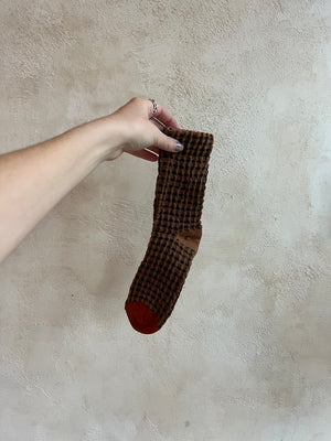 Open image in slideshow, Gingham Waffle Socks by Billy Bamboo
