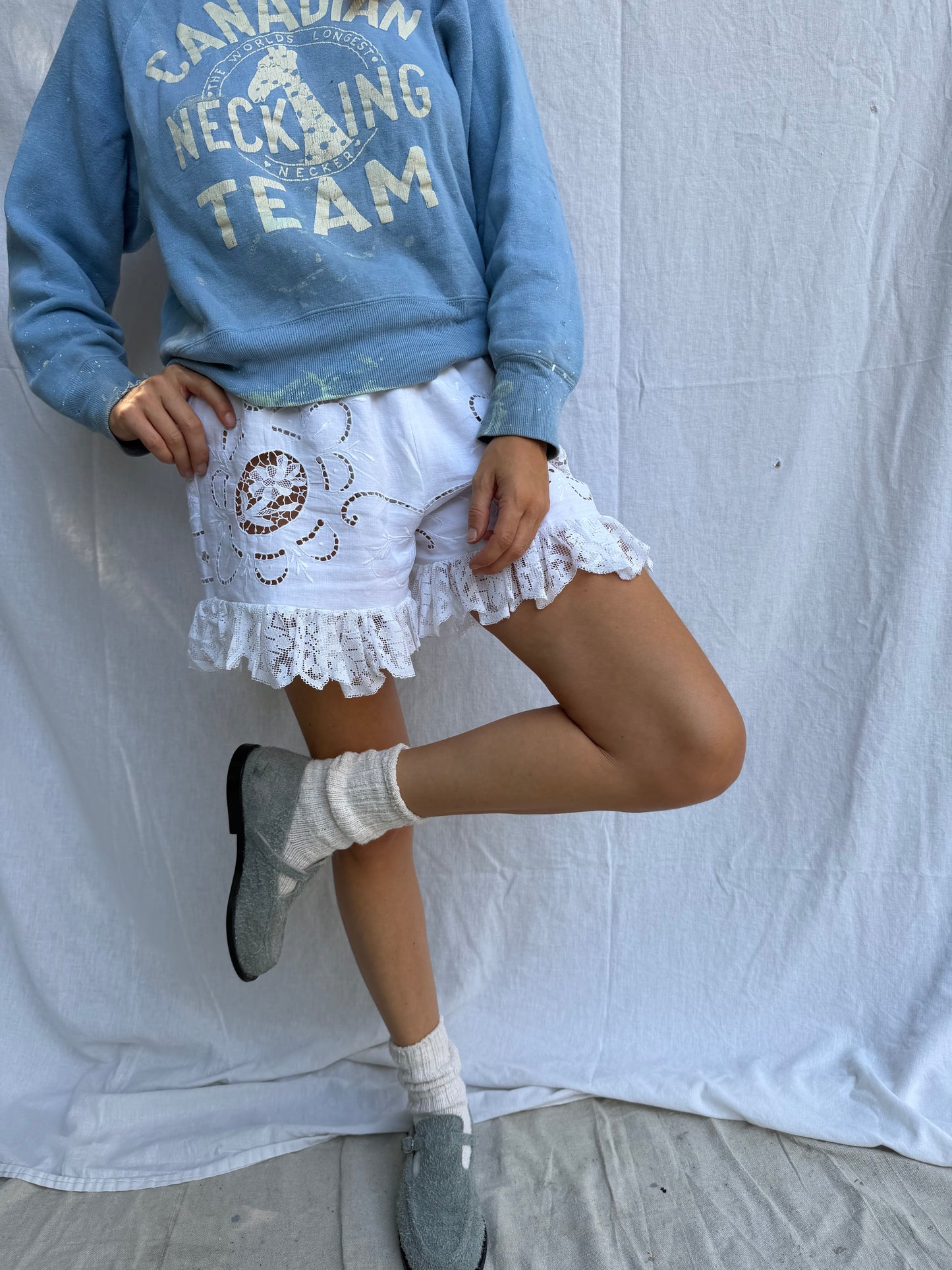Wanderly Eyelet + Lace Ruffle Bloomer